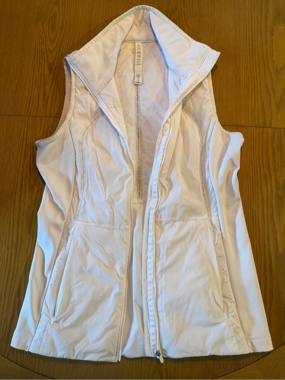 lululemon athletica White Sleeveless Hooded Vest